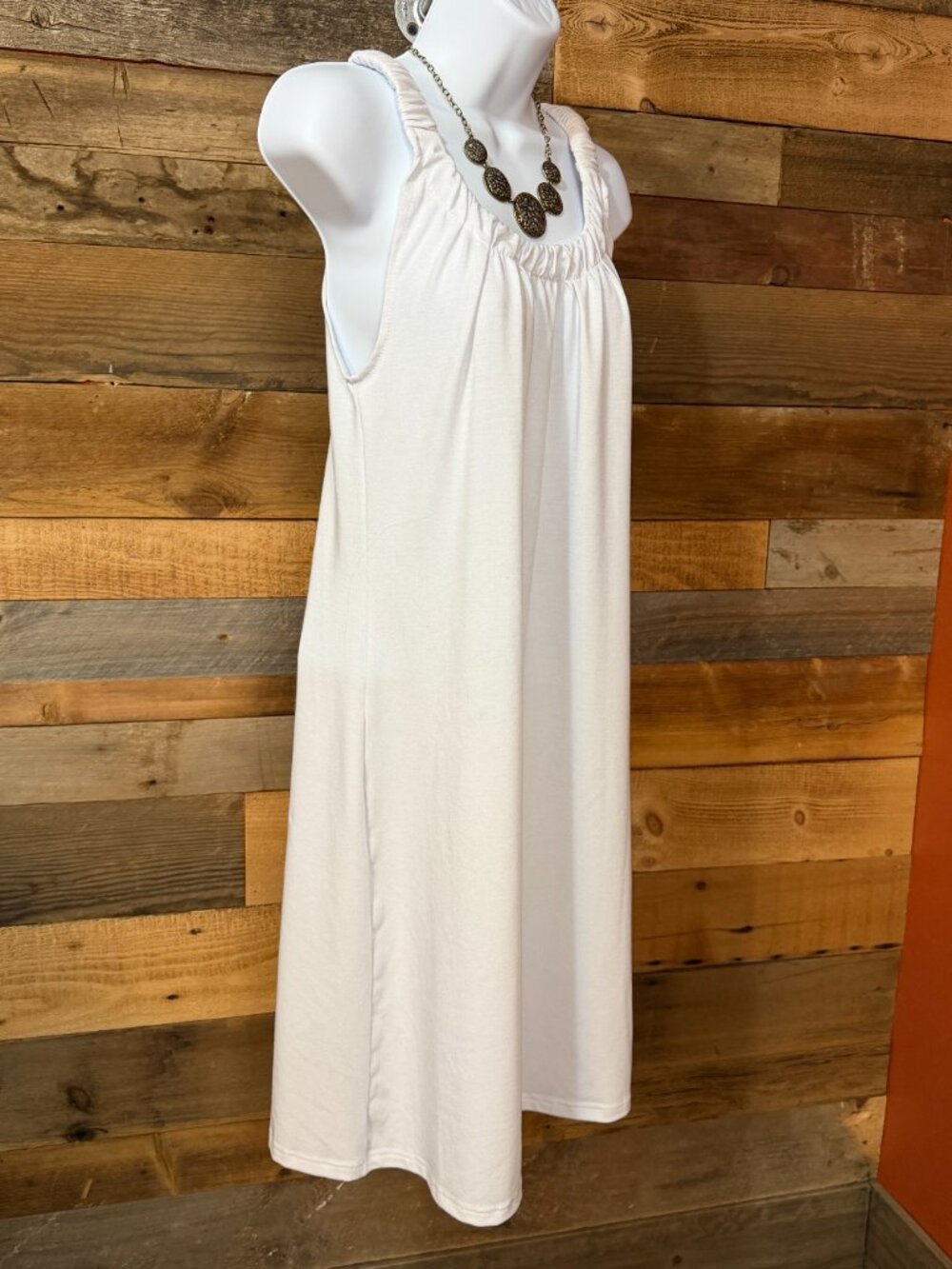 White Resort Mini Dress Cover Up Women's S Stretch Strap Beach Vacation - Picture 2 of 7